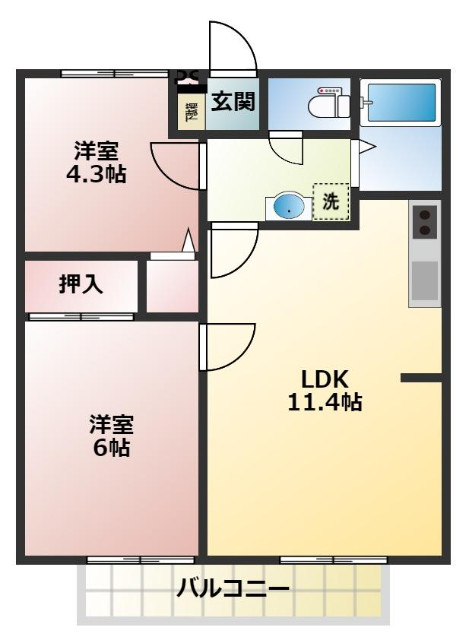 パナハイツSAKURAの間取り