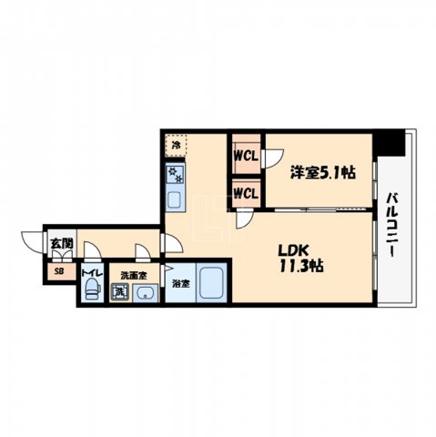 S-RESIDENCE日本橋Qualierの間取り