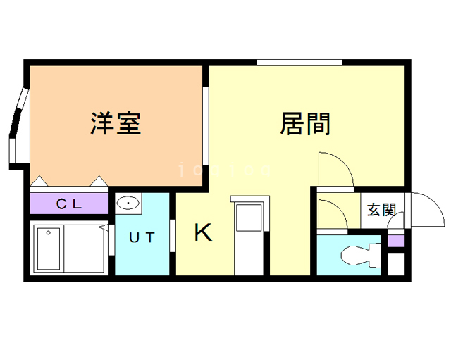 札幌市東区北四十条東のアパートの間取り