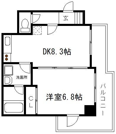 京都市上京区薬師町のマンションの間取り