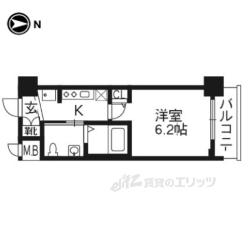 エステムプラザ京都聚楽第雅邸の間取り