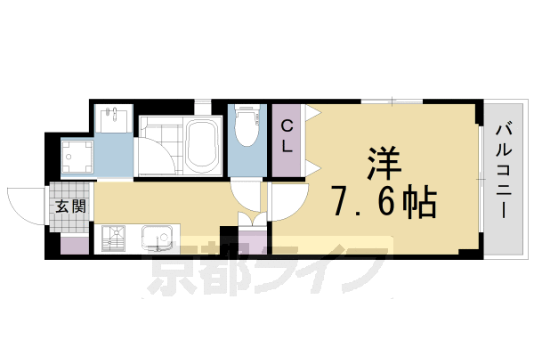 ベラジオ雅び北野白梅町駅前の間取り