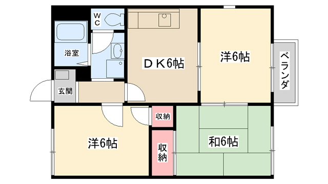 メゾン土谷C棟の間取り