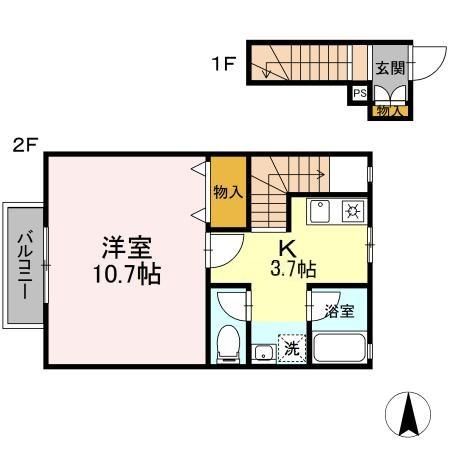 コーポ中原の間取り