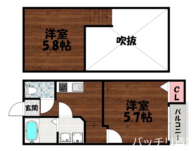 El sol 和白の間取り