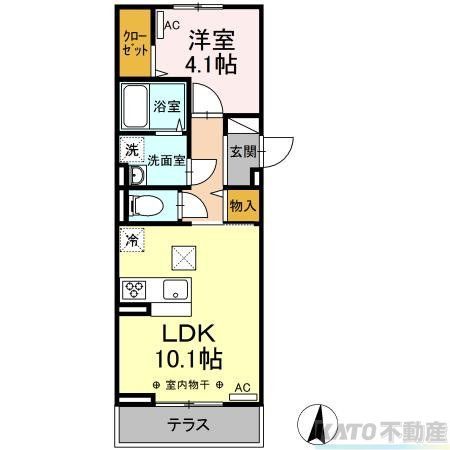 大和市深見台のアパートの間取り