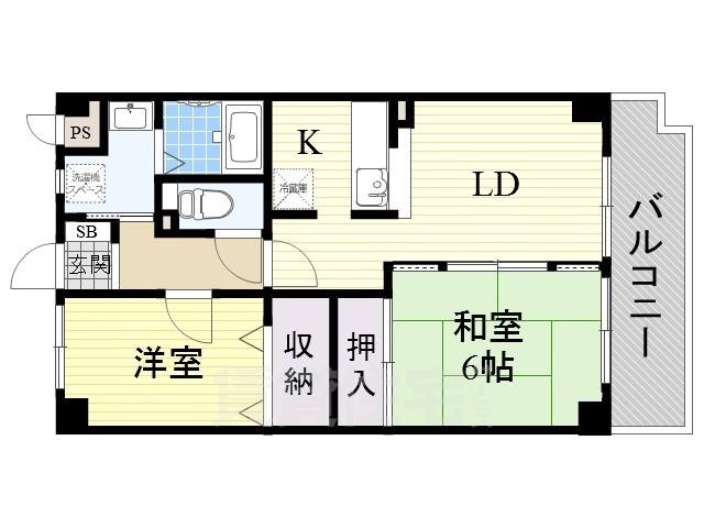 サンライズ三国ヶ丘の間取り