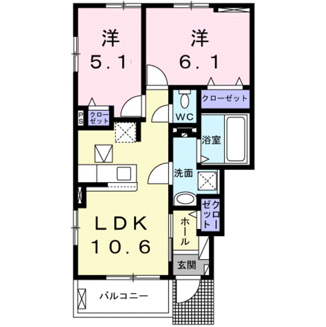 アクシア　八尾の間取り