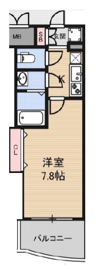 東大阪市三ノ瀬のマンションの間取り