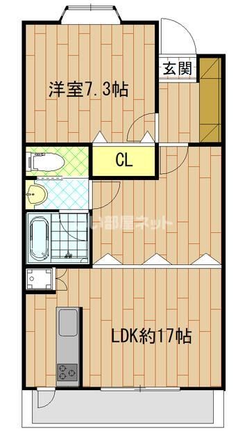 深谷市緑ケ丘のマンションの間取り