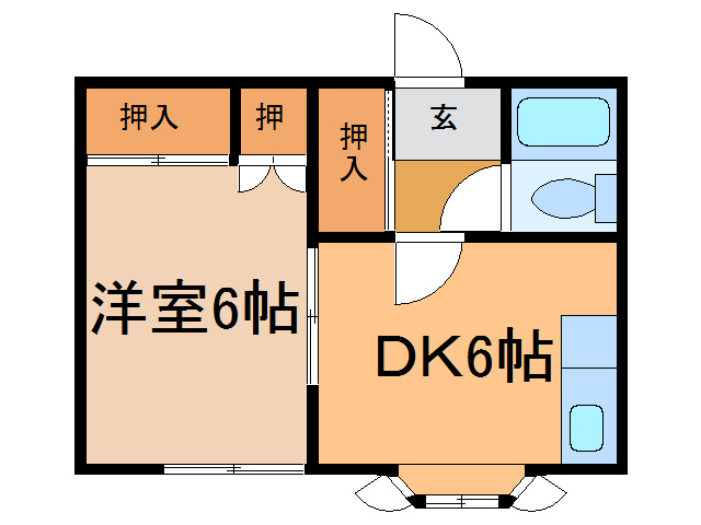 沼口ハイツの間取り