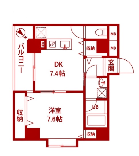 【横浜市中区弥生町のマンションの間取り】