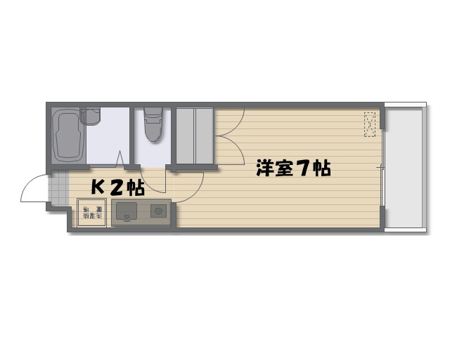 広島市佐伯区三宅のマンションの間取り