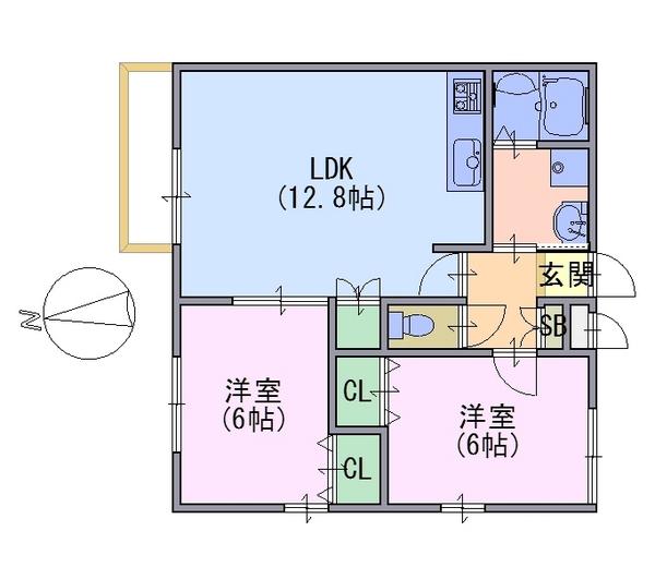 デファーンドル長岡京の間取り