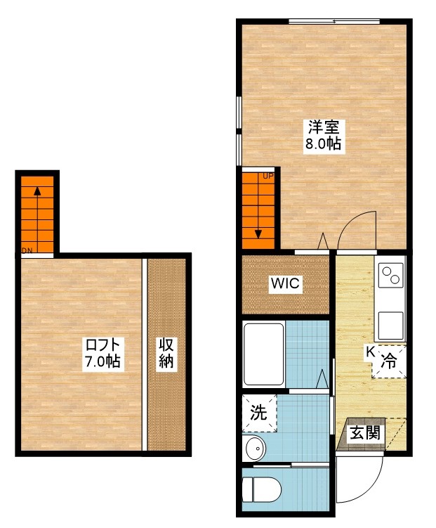 大村市西本町のアパートの間取り