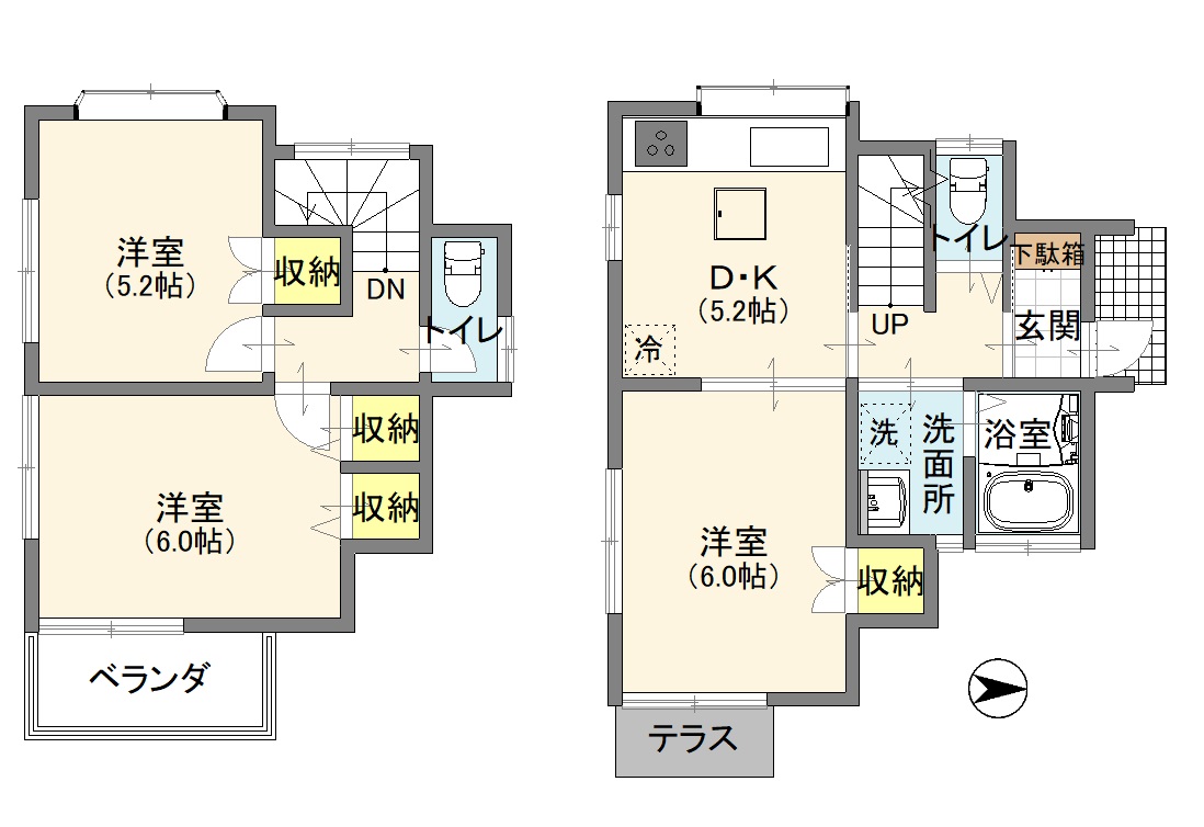 東3丁目戸建の間取り写真