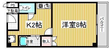 箕面市西小路のマンションの間取り