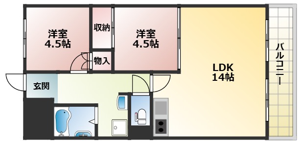 シティハイツ深江の間取り写真