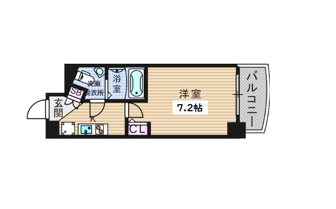 ラシュレエグゼ難波南の間取り写真