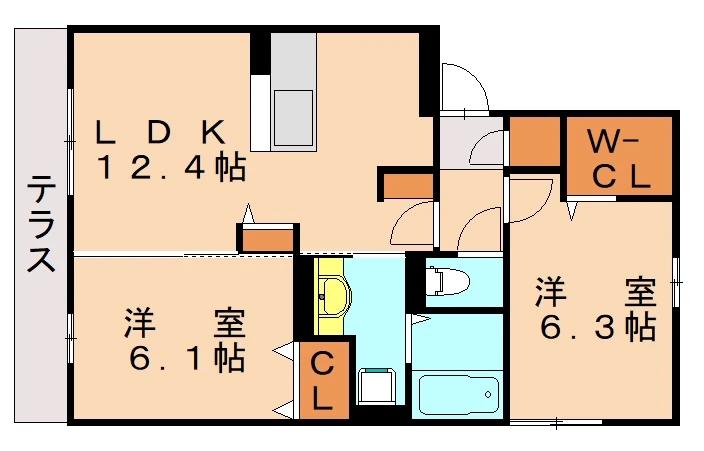 D-room空港西の間取り写真