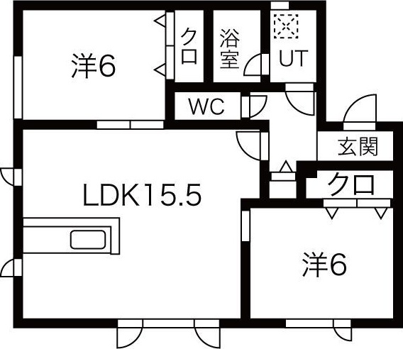 ラフォリア屯田Aの間取り写真