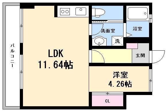 【広島市西区庚午中のマンションの間取り】