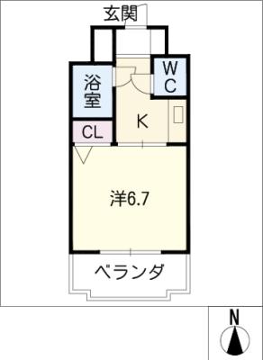 ダイアパレス上社第３　４０２号の間取り