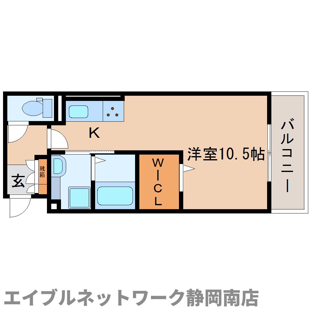 静岡市駿河区馬渕のアパートの間取り