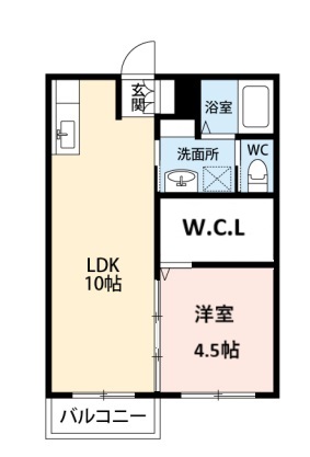 刈谷市井ケ谷町のアパートの間取り