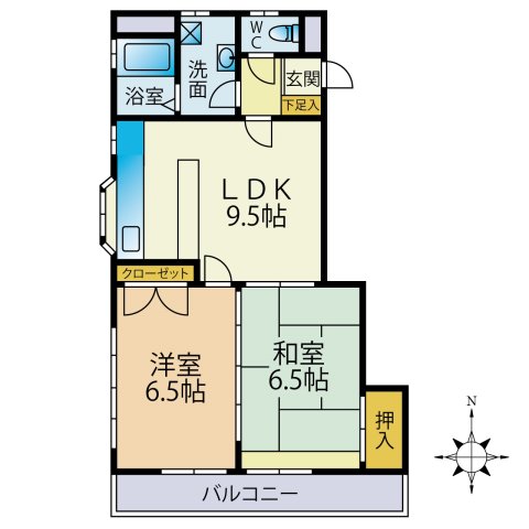 ビューグリーン貝沢の間取り