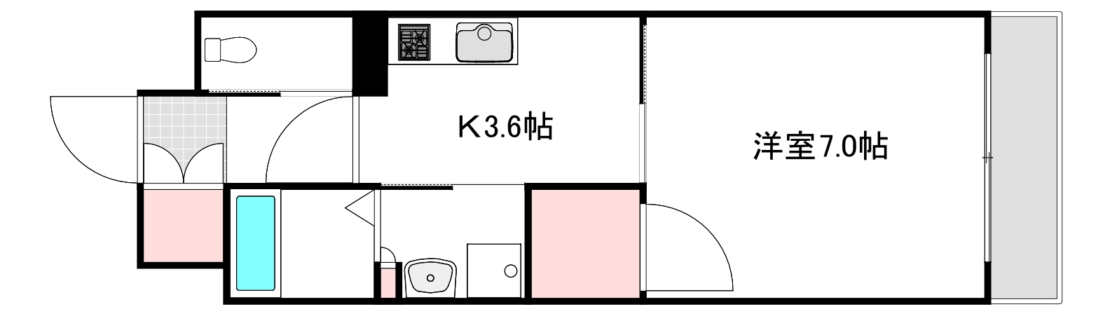 広島市南区皆実町のマンションの間取り