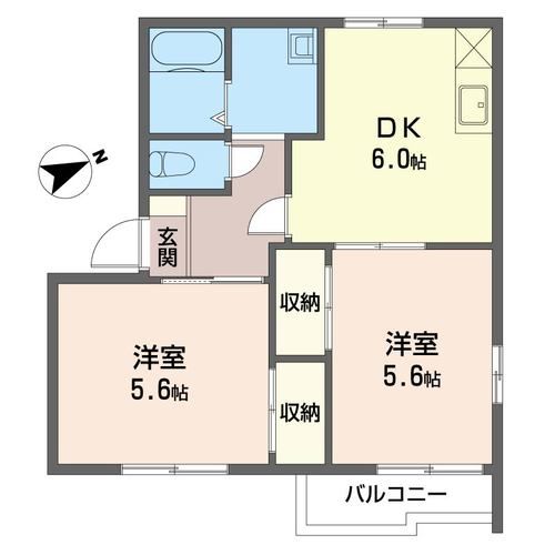 リバティーヒルズBの間取り