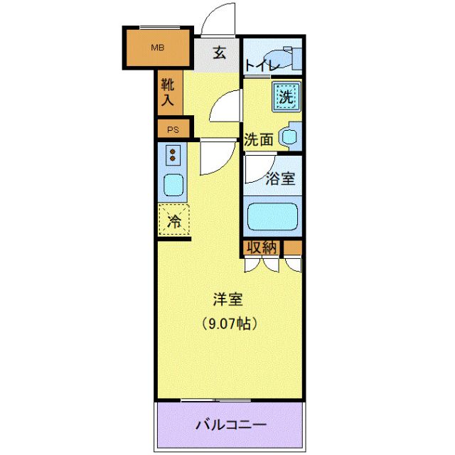 【仙台市青葉区片平のマンションの間取り】