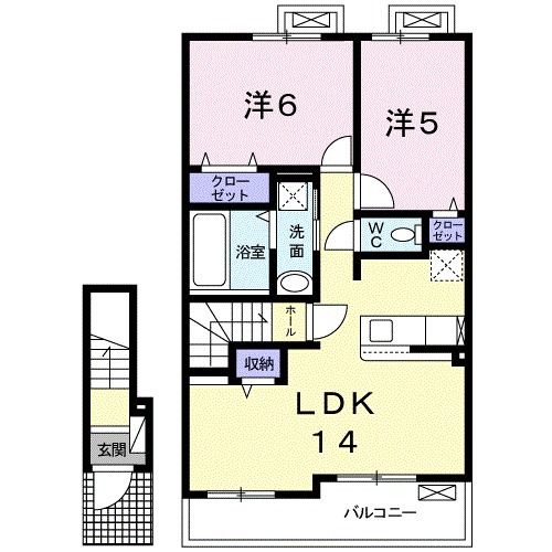 加須市馬内のアパートの間取り