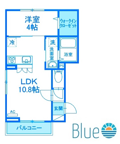 横浜市鶴見区市場西中町のアパートの間取り