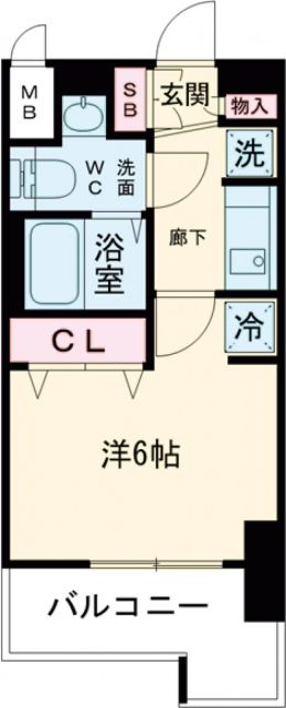 エステムコート神戸ハーバーランド前VIピクシスの間取り