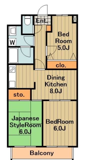 相模原市緑区西橋本のマンションの間取り