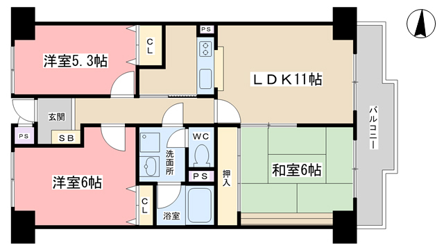 ラポート勧修の間取り