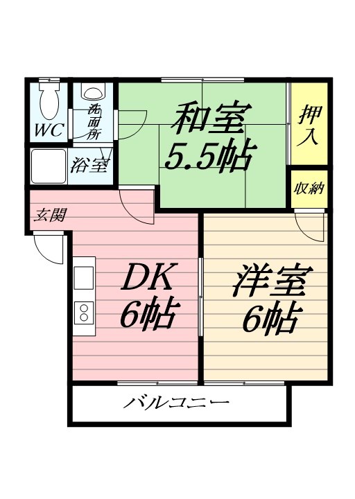 小田原市板橋のマンションの間取り