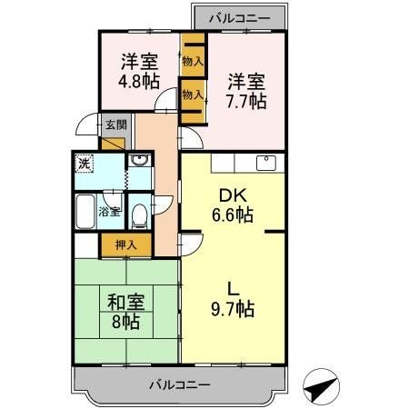 メゾンベルウッドの間取り