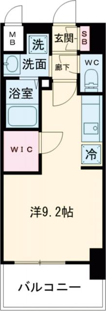 神戸市兵庫区水木通のマンションの間取り