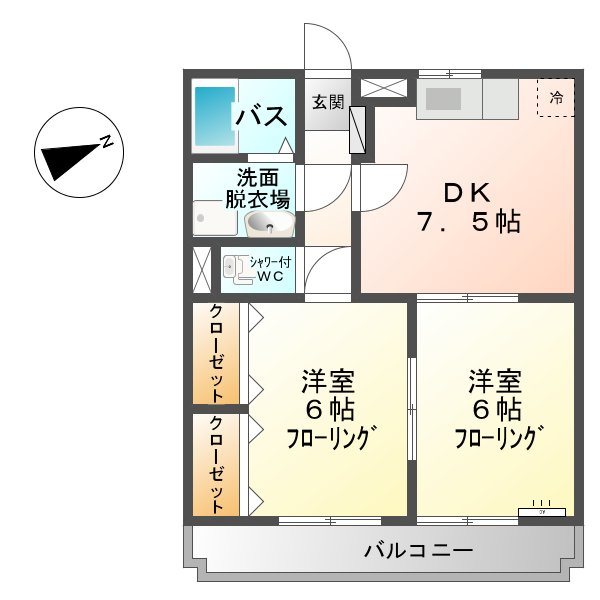 上田市中央北のマンションの間取り