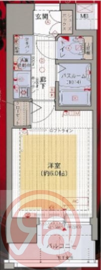 エステムコート難波WEST-SIDE大阪ドーム前の間取り