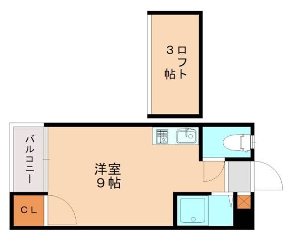 福岡市東区香椎駅東のアパートの間取り