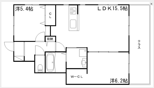 サンサージュ加納原田Iの間取り