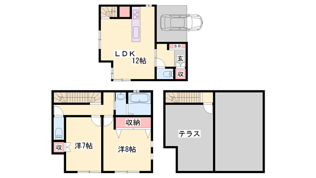 河間町一戸建ての間取り