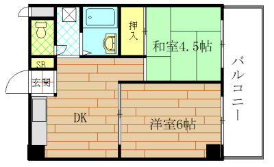 サンハイツ大阪屋の間取り