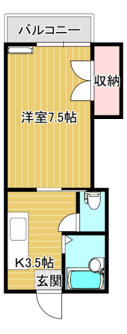 コーポ東矢本A棟の間取り