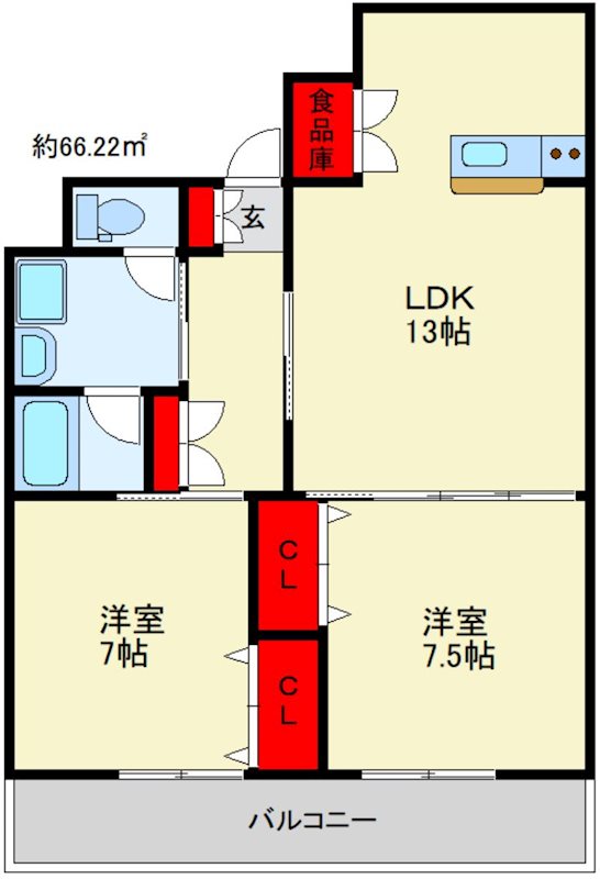 セントフォール新飯塚駅前の間取り