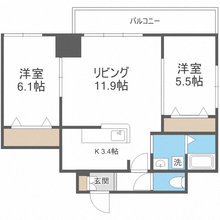 グラン札幌の間取り